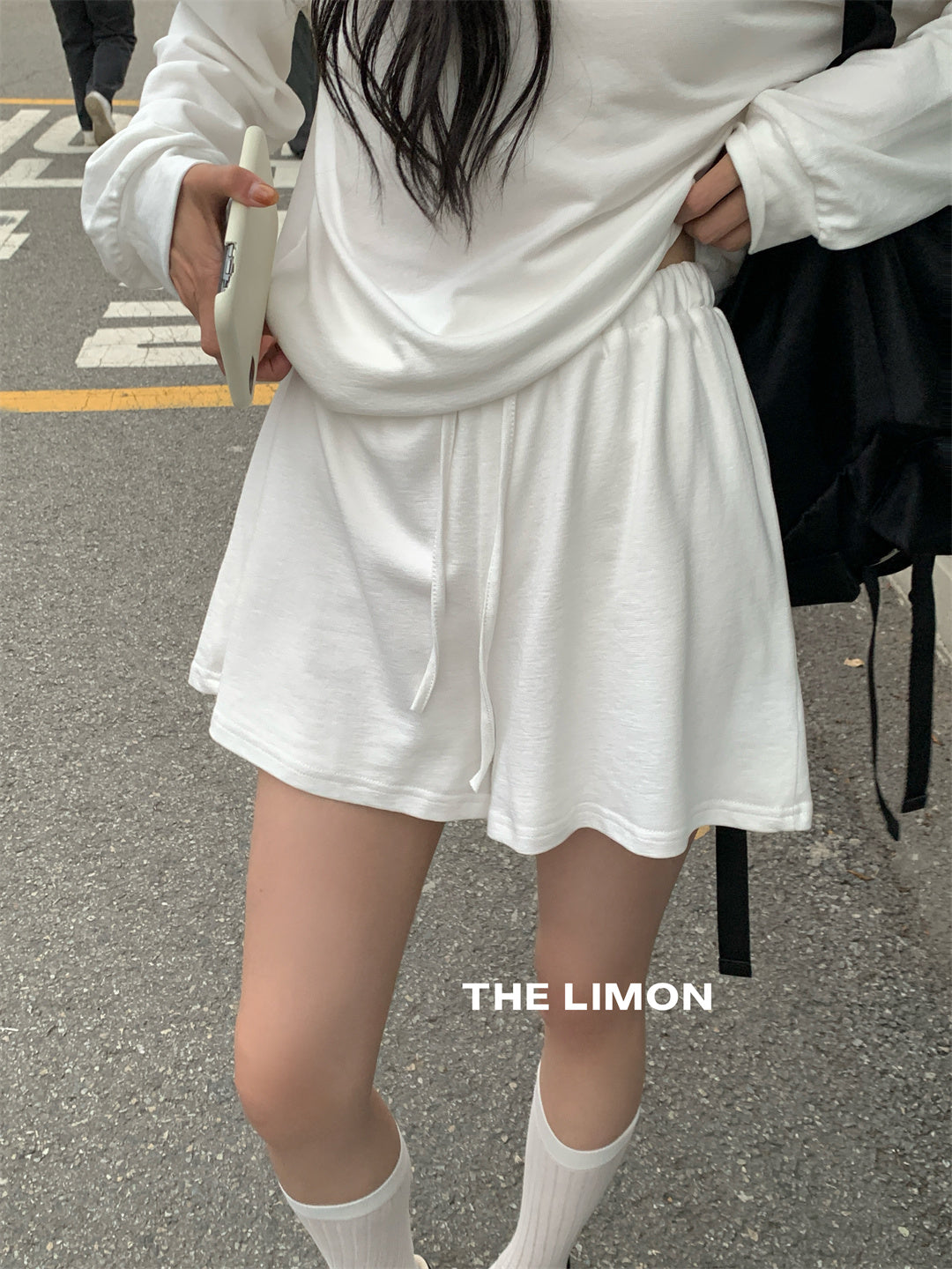 【L9008】實拍檸檬家休閒運動套裝 顯瘦上衣+寬鬆闊腿褲250901