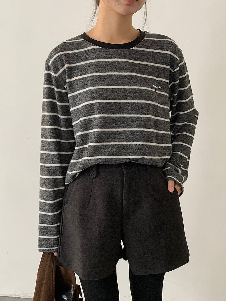 【LD11044】實拍厚款毛呢西裝短褲後鬆緊腰251202