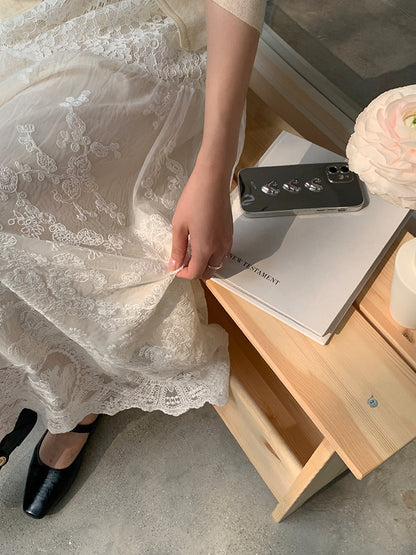 【L9702】實拍絕美四季穿的重工蕾絲長裙251117