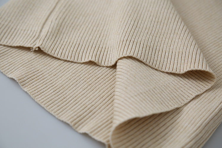 【LD11026】實拍絕美法式針織坑條假2件針織衫251124