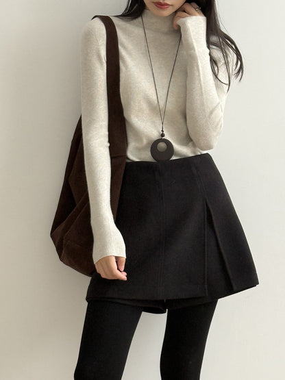 【Y315】實拍高級感半高領針織衫（棉羊毛4%)251106