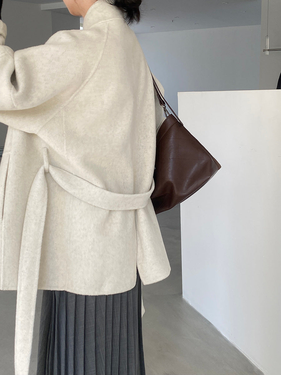 【cimzD6616】實拍高級大氣款雙面羊毛呢廓形外套大衣（100羊毛）251120