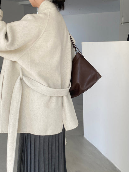 【cimzD6616】實拍高級大氣款雙面羊毛呢廓形外套大衣（100羊毛）251120