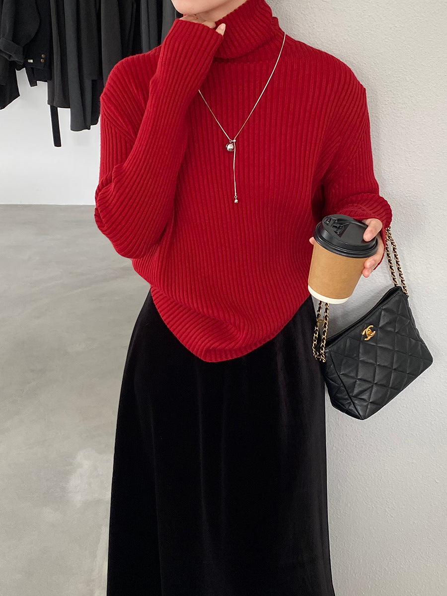 【cimz1388】實拍高領加厚高級感針織毛衣251128