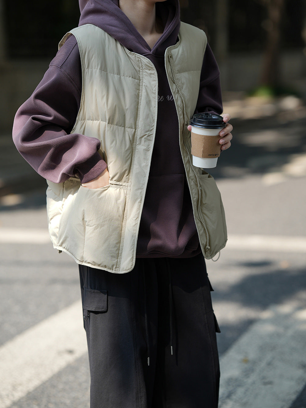 【Y80882】 實拍保暖白鴨絨50%羽絨背心251023