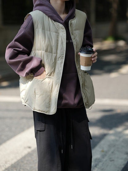 【Y80882】 實拍保暖白鴨絨50%羽絨背心251023