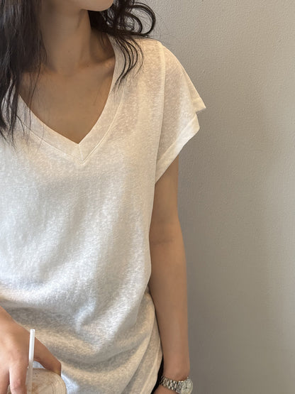 【Y82530】實拍小飛袖雪花棉收腰T恤250619