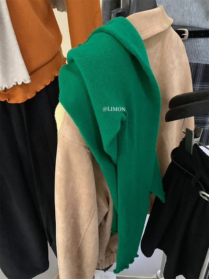 【LDF006】檸檬家親膚絨木耳邊半高領長袖針織衫251117