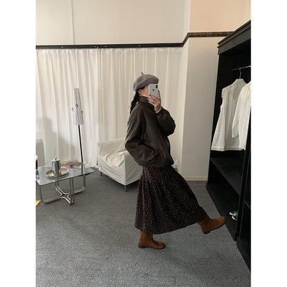 【H5490】實拍日系清新小碎花鬆緊腰長裙（棉）251109