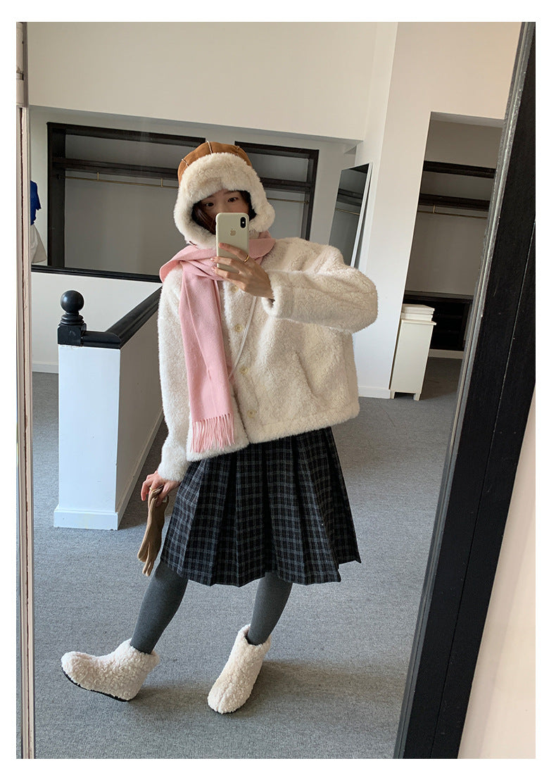 【H5506】實拍 溫柔輕奢皮毛一體保暖仿皮草大衣外套251118