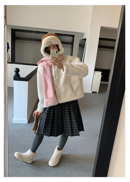 【H5506】實拍 溫柔輕奢皮毛一體保暖仿皮草大衣外套251118