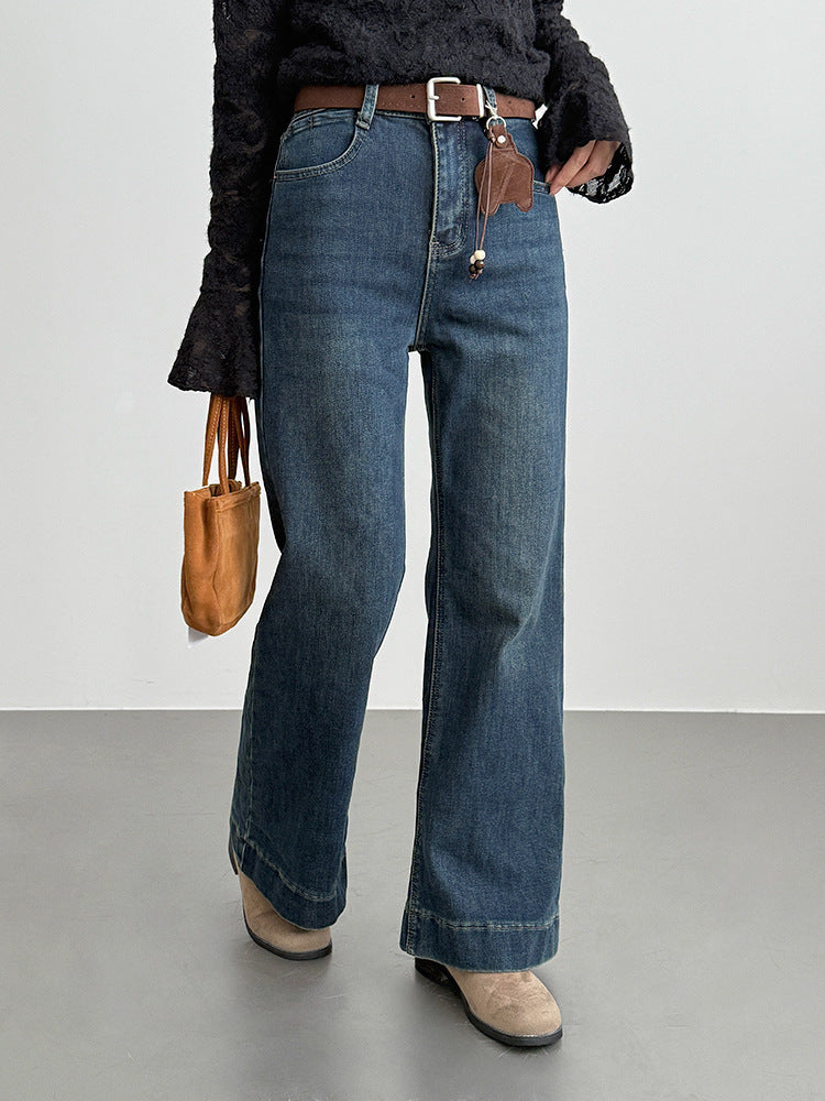 【LD3295】實拍法式喇叭袖加絨蕾絲衫251103