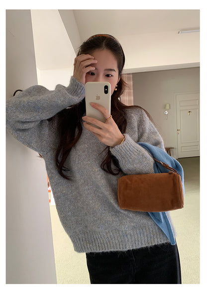 【H5505】實拍復古氣質花紗加厚針織毛衣251118