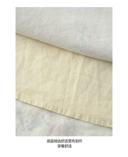 【H5297】實拍韓系高單平口碎花後打覽洋裝（有內裡，胸墊）250603