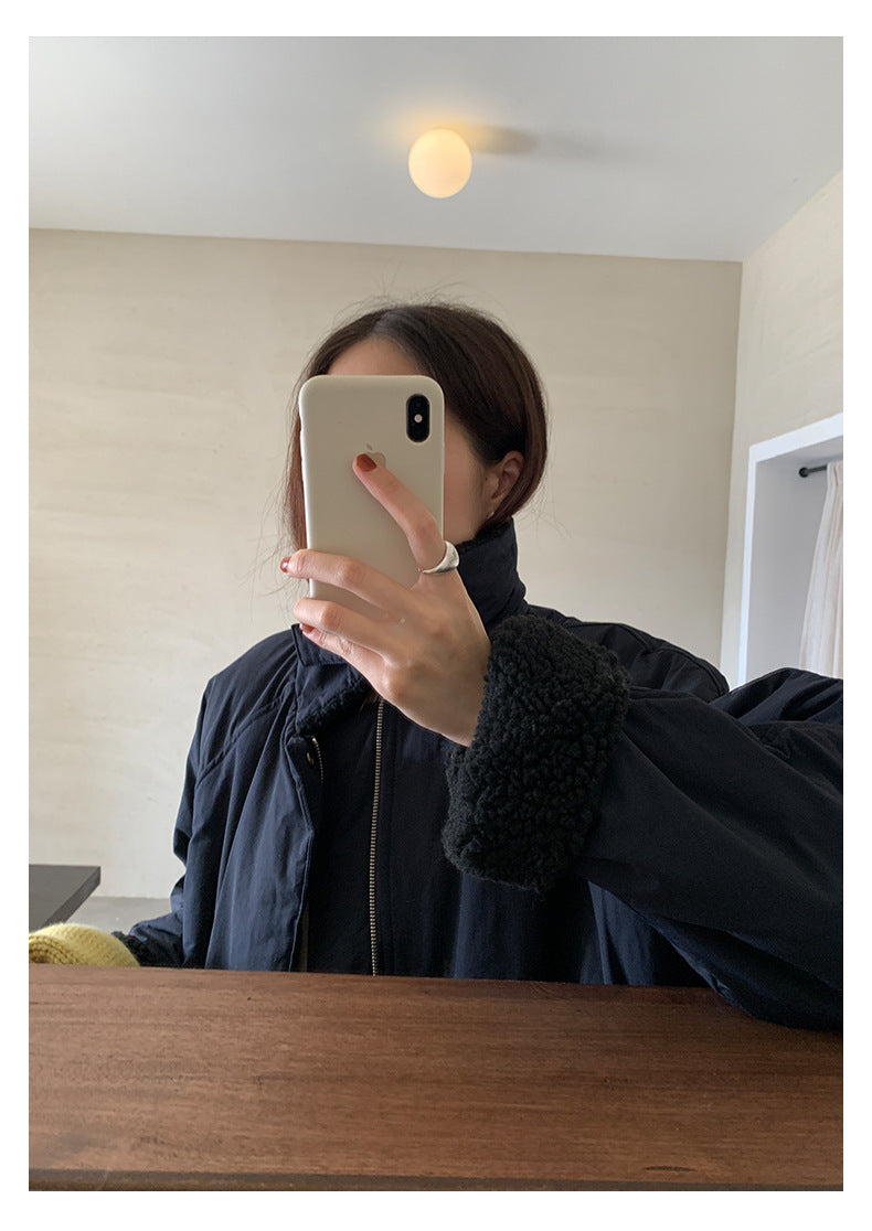 【H5498】實拍韓系加厚保暖長款棉服大衣外套251118