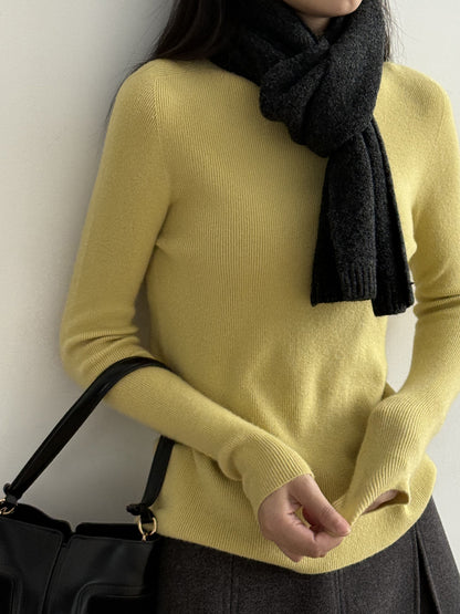 【Y315】實拍高級感半高領針織衫（棉羊毛4%)251106