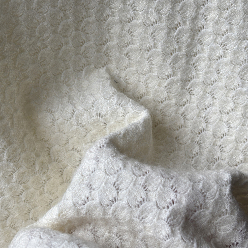 【Y312】實拍高單質感鏤空蕾絲半高領針織衫251106