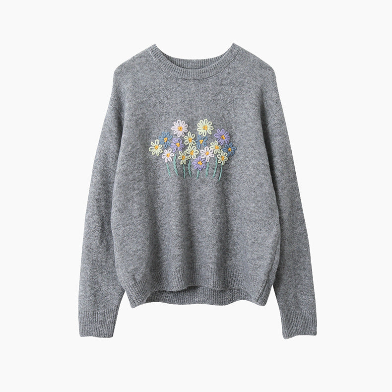 【LD11038】實拍立體小花針織衫251202