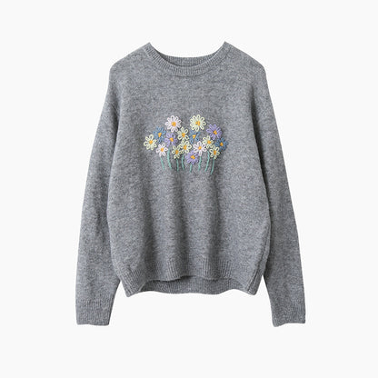 【LD11038】實拍立體小花針織衫251202