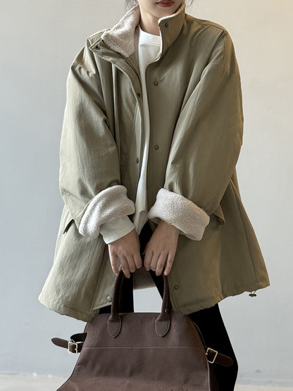 【Y82650】實拍立領帥氣內裡羊羔毛工裝外套251016