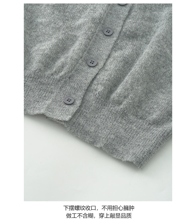 【H5445】實拍復古POLO領長袖針織開衫250923