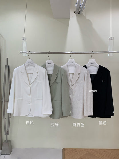 【L8253】實拍檸檬春夏百搭小西裝外套250414