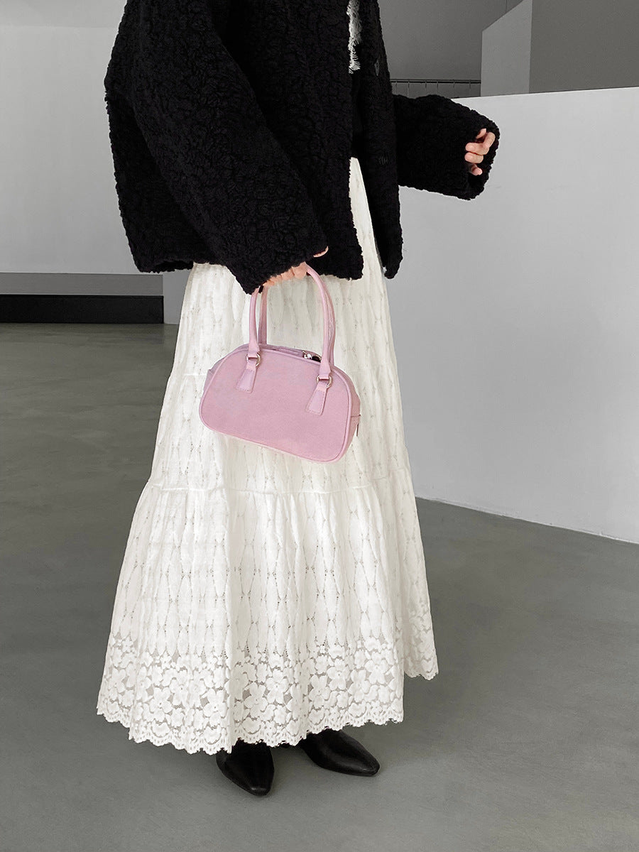 【cim6378】實拍冬日加厚蕾絲長裙251030