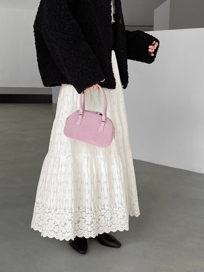 【cim6378】實拍冬日加厚蕾絲長裙251030