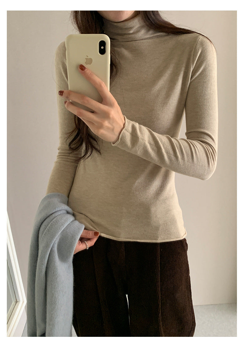 【H5481】實拍基礎6色堆堆領毛針織T恤251109