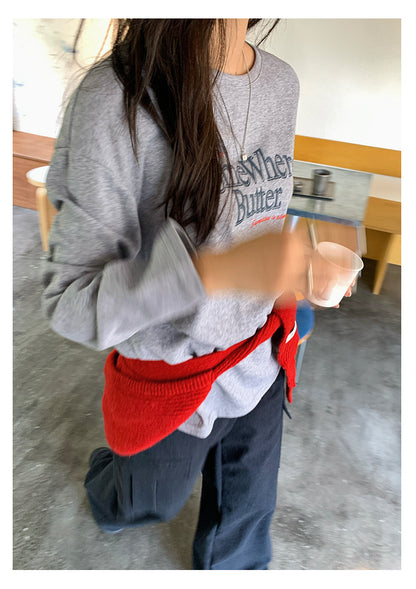 【H5389】實拍簡約休閒韓系長袖T恤250902