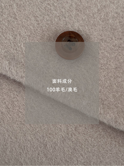 【cimz8538】實拍超美香芋色廓形厚款雙面羊毛外套大衣（羊毛100)251120