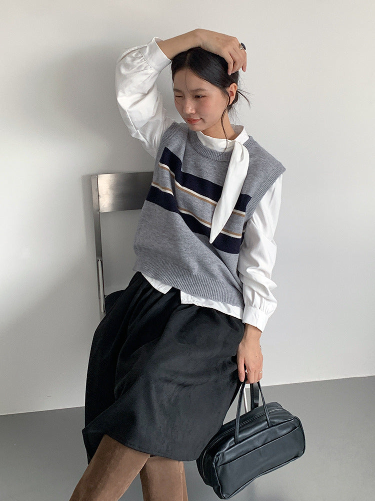 【LD11016】實拍冬季復古麂皮絨A字裙251110