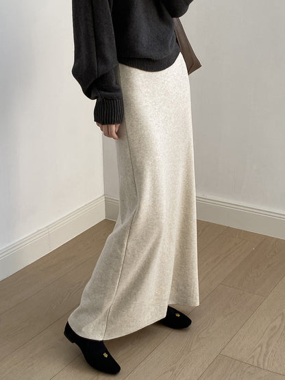 【YP682】 實拍高腰軟糯垂感針織長裙251023