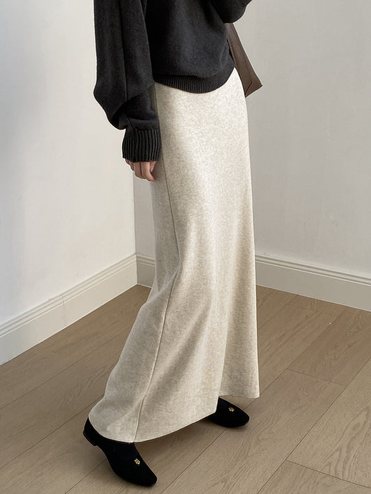 【YP682】 實拍高腰軟糯垂感針織長裙251023