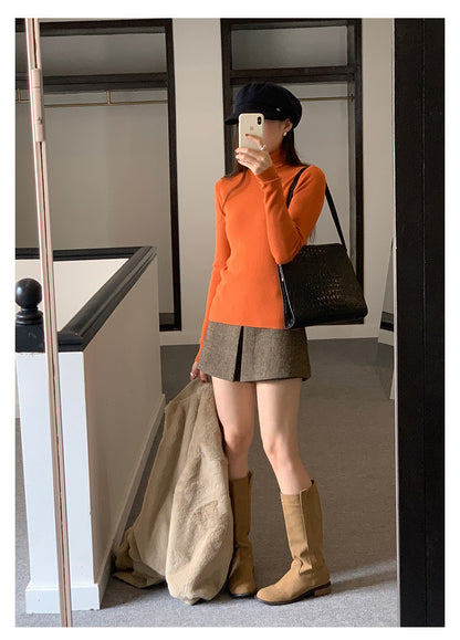 【H5525】實拍冬季7色高領毛織衫251125