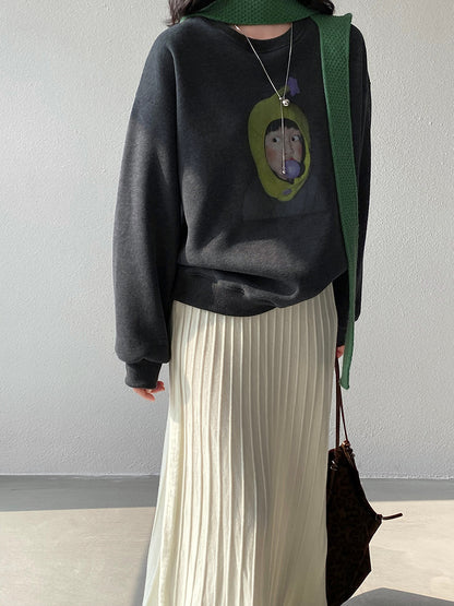 【cimz6389】實拍加絨加厚酪梨女孩長袖衞衣251120