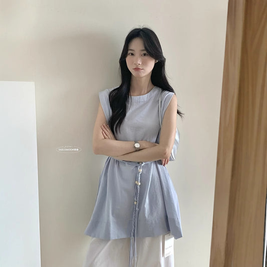 【L10088】實拍夏季日常棉麻長上衣250505