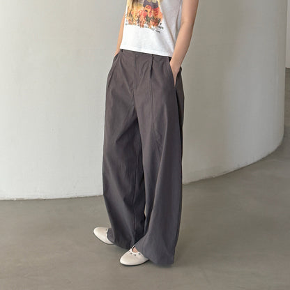 【LD11359】S~XL神級垂墜大長腿👖立體剪裁天絲棉高腰西裝寬褲/落地褲260622