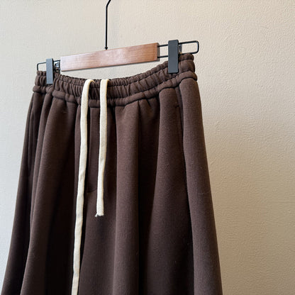 【Y82678】 實拍鬆緊腰抽繩顯瘦闊腿九分褲裙251023