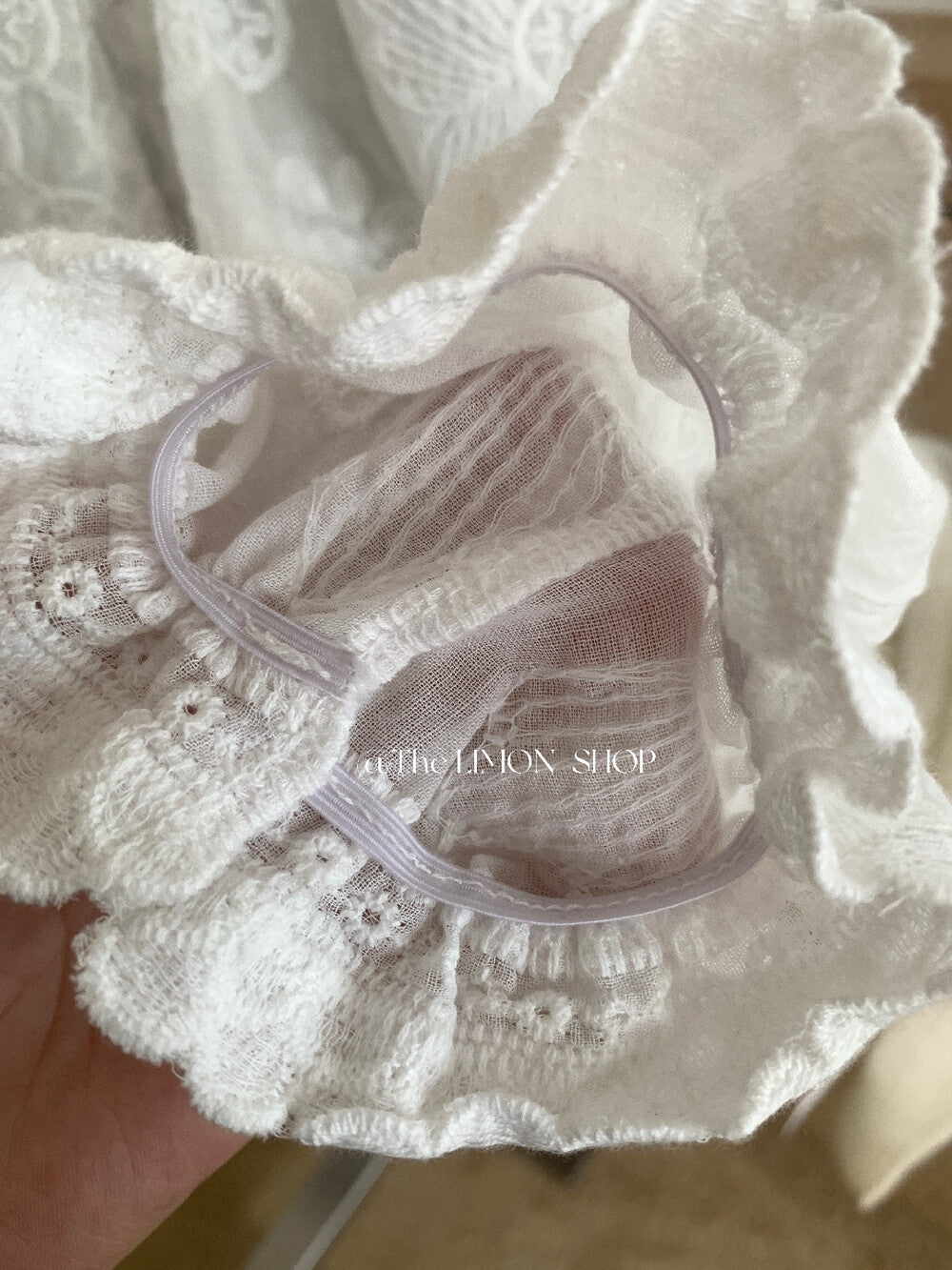 【L10200】實拍檸檬家氣質法式復古白色蕾絲花邊/刺繡長袖襯衫260310