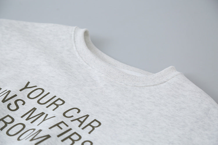 【LD11021】實拍加絨加厚印花寬鬆情侶裝衞衣251110