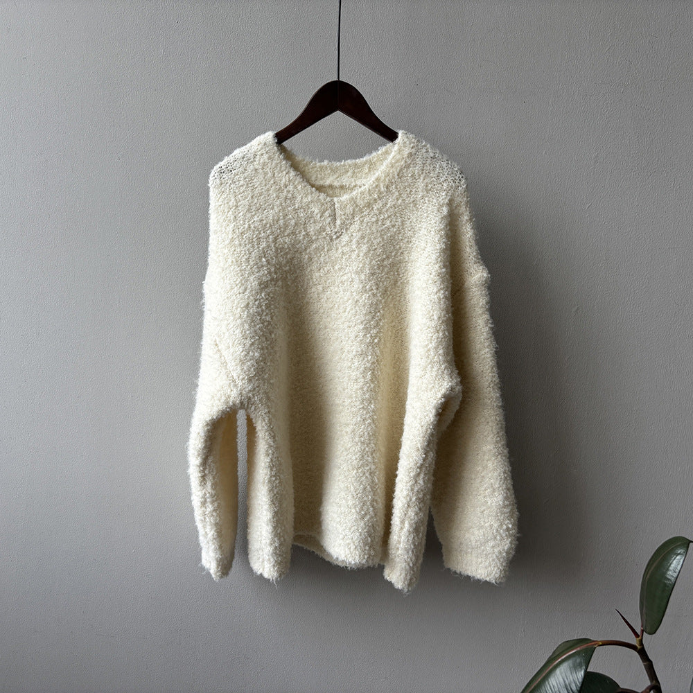 【YK259】實拍冬季慵懒奶呼呼針織毛衣+可拆卸披肩帽子(羊毛12%)251113