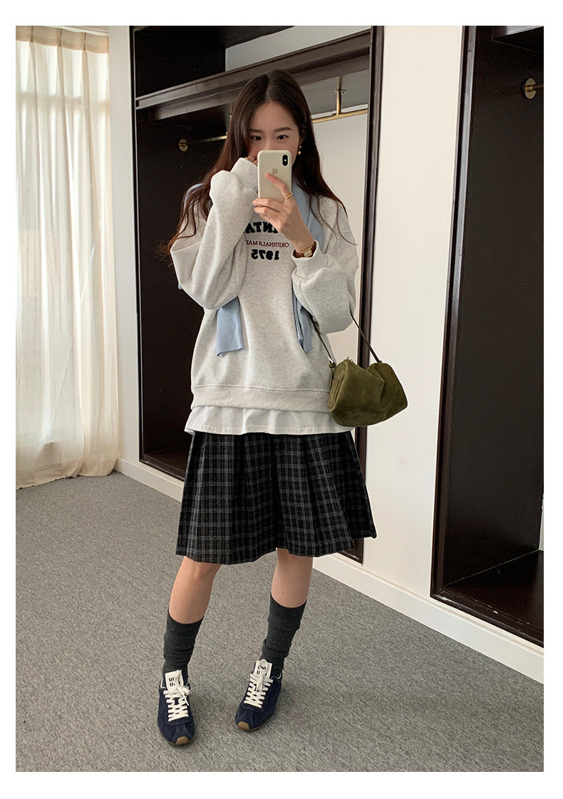 【H5507】實拍假兩件毛巾絨大版加厚衛衣251118