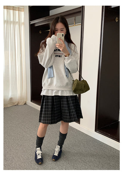 【H5507】實拍假兩件毛巾絨大版加厚衛衣251118