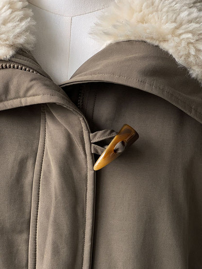 【cimz1727】實拍行走的火爐重工牛角扣大翻領工裝羽絨外套大衣(白鴨絨50)251120