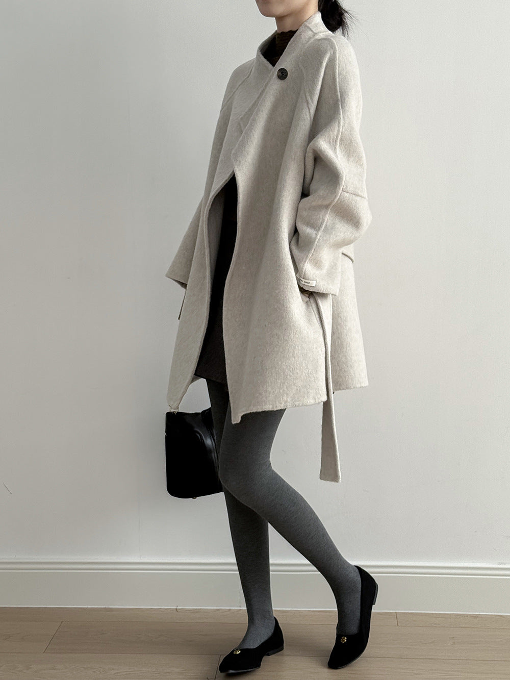 【Y8511】實拍高級感立領羊毛呢大衣外套（棉羊毛52%)251106