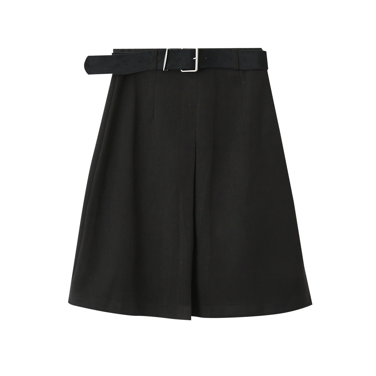 【LD3300】實拍S~XL韓版高腰顯瘦毛呢A字裙＋腰帶251103