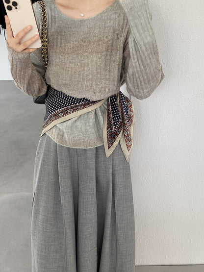 【cim0679】實拍韓國彩虹漸變長袖針織衫（羊毛11%)251114