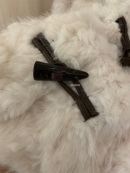 【L1230】實拍檸檬冬季加厚保暖立領牛角扣仿皮草外套251117