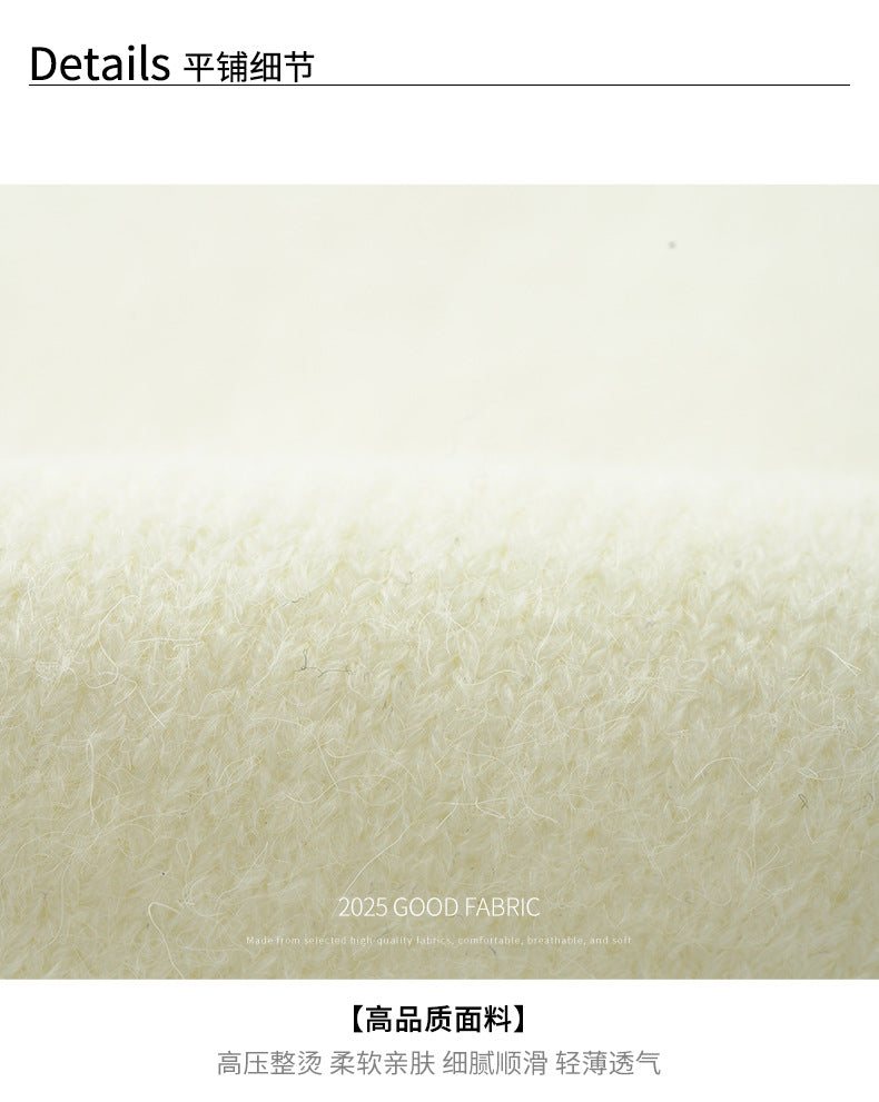 【H5516】實拍高領氣質短袖針織衫251125